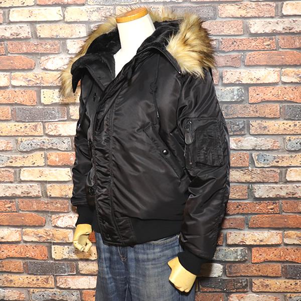 HOSTON ヒューストン S N-2B フライトジャケット ブラック HOUSTON（ヒューストン） N-2Bフライトジャケット BLACK 51536