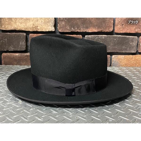 セール！早い者勝ち！KAKOI 中折れハット　ブラック×ブラウン GOOD ROCKIN'（グッドロッキン） CHEATHING LOUNGE チーティング