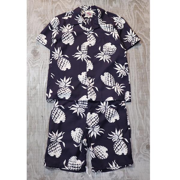 Duke Kahanamoku ハワイアンシャツ パイナップル DUKE KAHANAMOKU - ALOHA SHIRT “DUKE'S PINEAPPLE ” / インディゴ