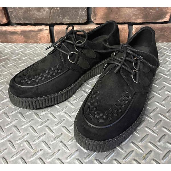 T.U.K T.U.K. ティーユーケー Black Faux Suede Viva Low Creeper