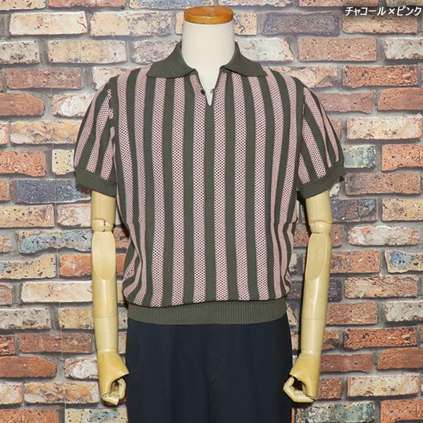 GOOD ROCKIN'（グッドロッキン） Vintage style Stripe S/S Knit Shirt
