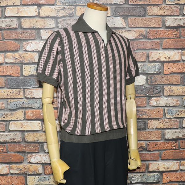 GOOD ROCKIN'（グッドロッキン） Vintage style Stripe S/S Knit Shirt