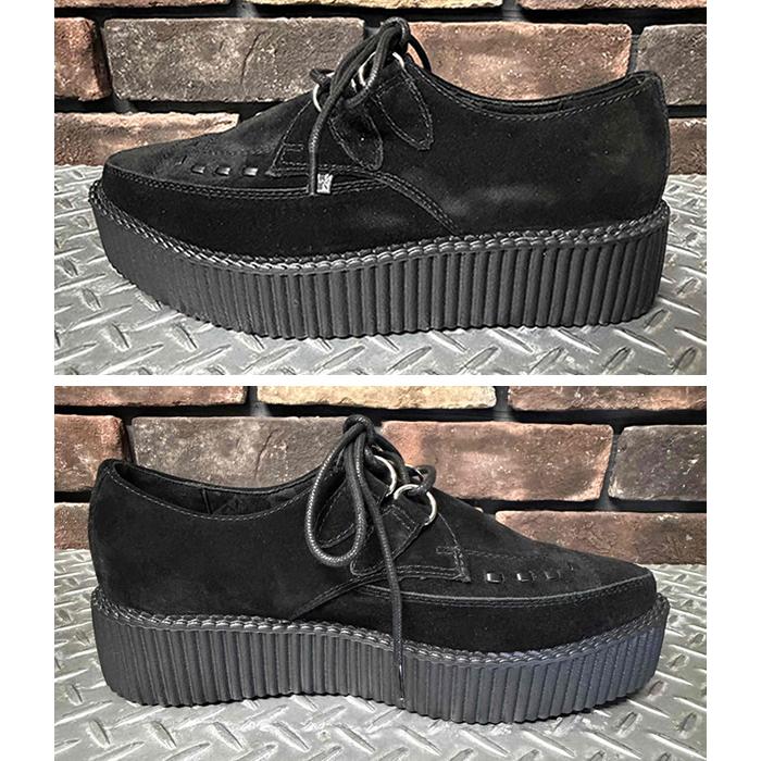 T.U.K T.U.K. ティーユーケー Black Suede Mondo Pointed Creeper