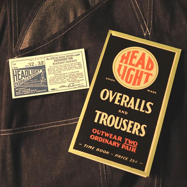 HEAD LIGHT ヘッドライト 9.5oz. SPECIAL WEAVE DENIM HIGH BACK OVERALLS スペシャルウィーブデニム ハイバックオーバーオールズ HD42611 東洋エンタープライズの画像