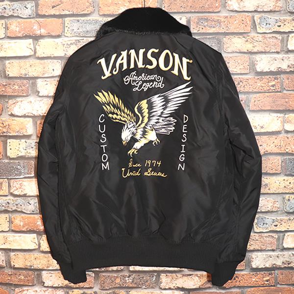 VANSON バンソン B-15B イーグル刺繍フライトジャケット NVJK