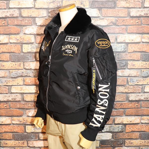 VANSON バンソン B-15B イーグル刺繍フライトジャケット NVJK