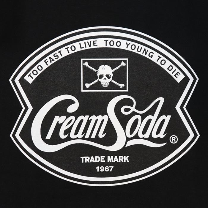 クリームソーダ（CREAM SODA） ◇CS新ドクロTシャツBLACK◇ PD00T