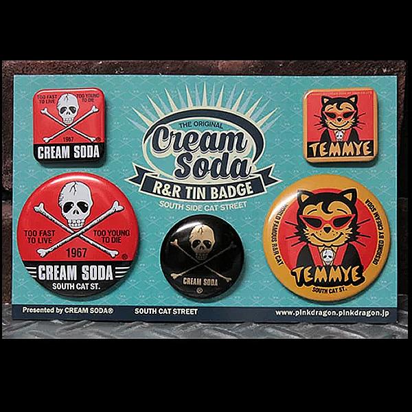 クリームソーダ（CREAM SODA） ◇CS R&R TIN BADGE◇ PD17GS-15