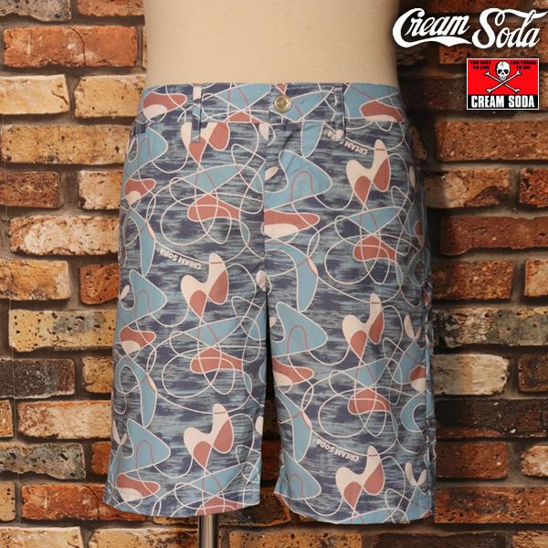 クリームソーダ（CREAM SODA） CSキドニーシェイプハーフパンツ BLUE
