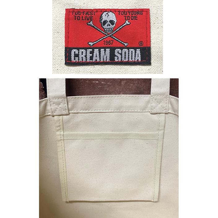 クリームソーダ（CREAM SODA） CS角ドクロトートバッグ PD24BAG-01