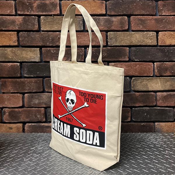 クリームソーダ（CREAM SODA） CS角ドクロトートバッグ PD24BAG-01