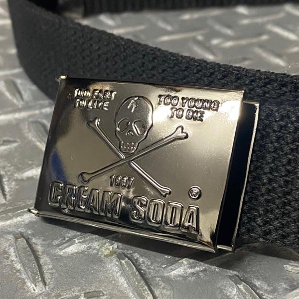 クリームソーダ（CREAM SODA） GIベルト ドクロBLACKメッキ PD24GS