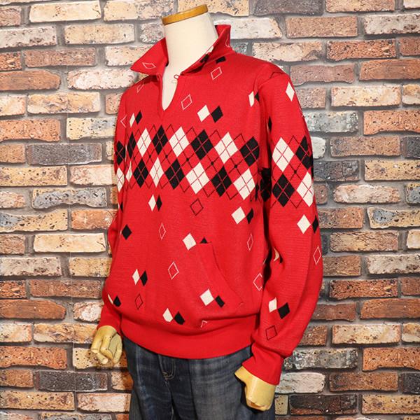 クリームソーダ（CREAM SODA） CS アーガイルセーターRED PD24KT-01RED 