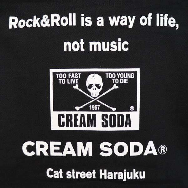 クリームソーダ CREAM SODA CS SKULL FLAGプルパーカー BLACK クリームソーダ CREAM SODA CS SKULL FLAGプルパーカー BLACK