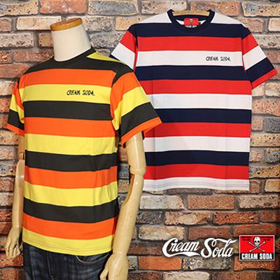 クリームソーダ（CREAM SODA） CS マルチボーダーTシャツ PD24T-08