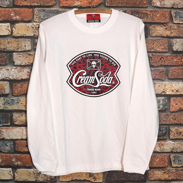 CREAM SODA クリームソーダ CS シン・ドクロRED L/S Tシャツ PD24T-11