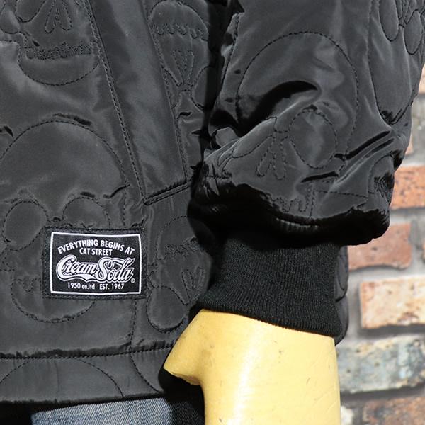 クリームソーダ（CREAM SODA） CS ドクロキルトジャケット BLACK