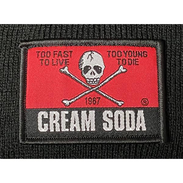 クリームソーダ CREAM SODA CS ニットキャップ カーシブロゴ刺繍 クリームソーダ CREAM SODA CS ニットキャップ カーシブロゴ刺繍