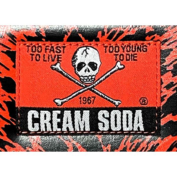 【激レア】CREAM SODA ウォレットチェーン　ドクロ クリームソーダ（CREAM SODA） ROUND FASTENER WALLET ラウンド