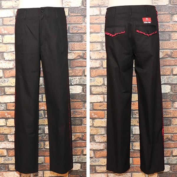 クリームソーダ（CREAM SODA） ヒョウ柄V切り替えしコットンパンツ