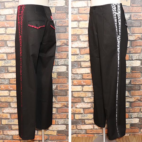 クリームソーダ（CREAM SODA） ヒョウ柄V切り替えしコットンパンツ