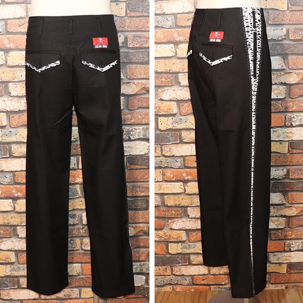 レア！ROCK'N' ROLL ROCKET 2 クリームソーダ 35周年記念 クリームソーダ（CREAM SODA） ヒョウ柄V切り替えしコットンパンツ