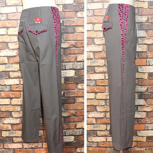 クリームソーダ（CREAM SODA） ヒョウ柄V切り替えしコットンパンツ