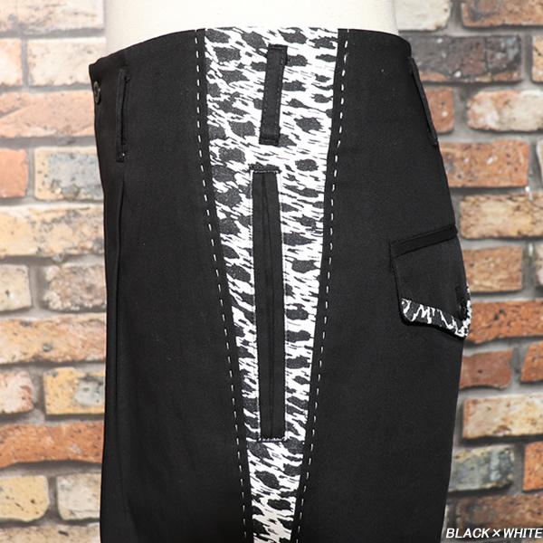 クリームソーダ（CREAM SODA） ヒョウ柄V切り替えしコットンパンツ