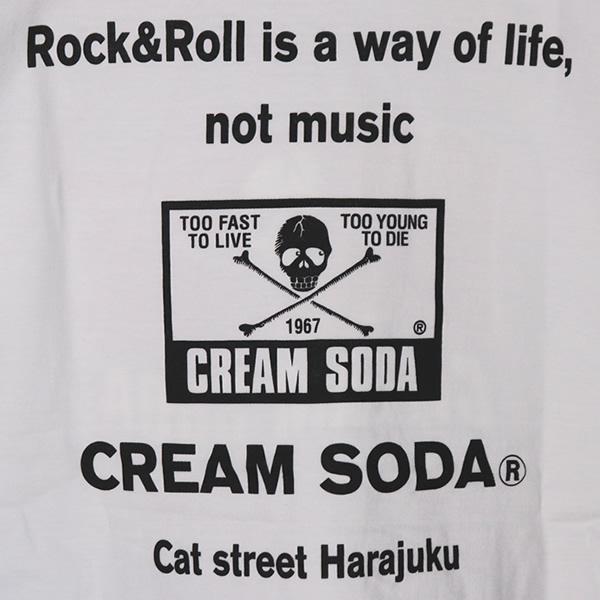 クリームソーダ（CREAM SODA） CS スカルフラッグTシャツ PD25T-04