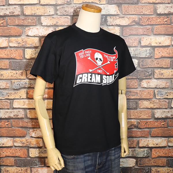 クリームソーダ（CREAM SODA） CS スカルフラッグTシャツ PD25T-04