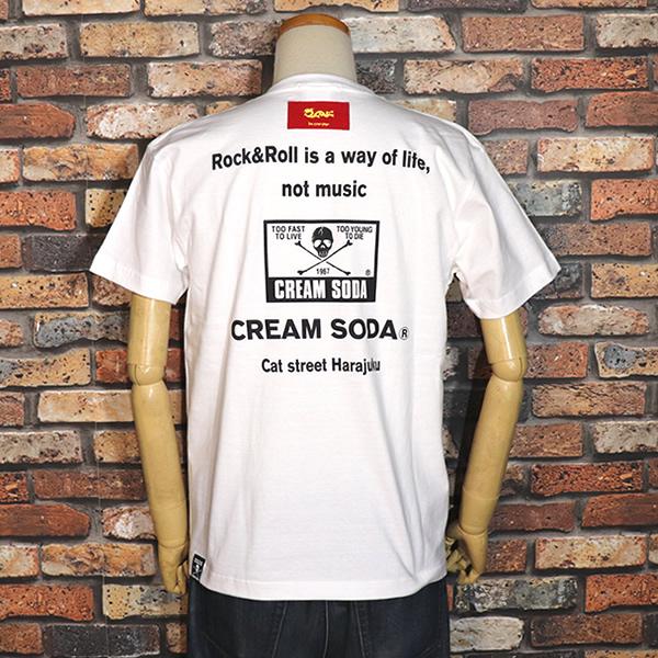 クリームソーダ（CREAM SODA） CS スカルフラッグTシャツ PD25T-04