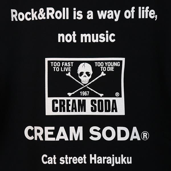 クリームソーダ（CREAM SODA） CS スカルフラッグTシャツ PD25T-04