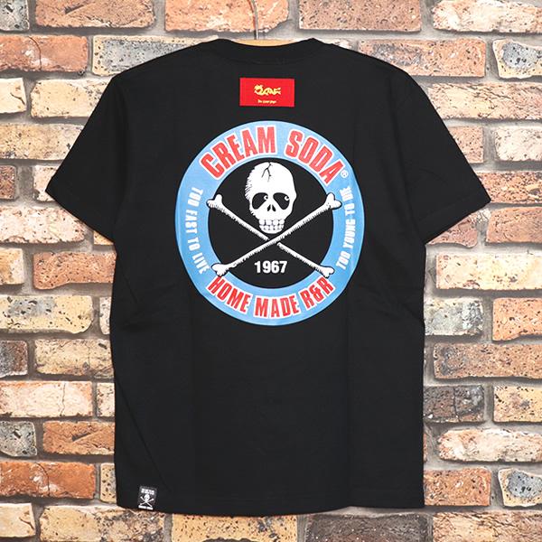クリームソーダ（CREAM SODA） CREM SODA CS HMRサークルTシャツBLACK