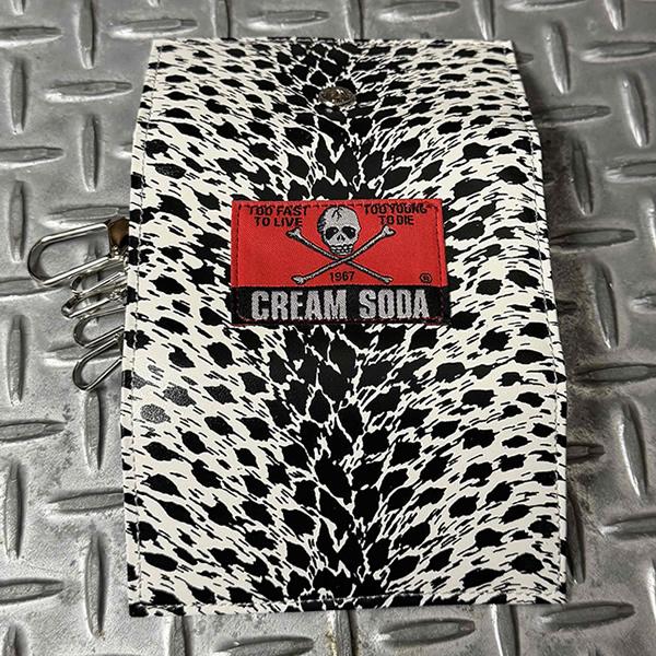 クリームソーダ（CREAM SODA） CS キーケースヒョウ柄WHITE PD26GS