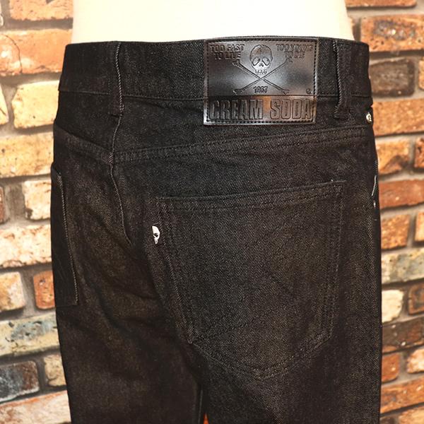 クリームソーダ（CREAM SODA） CS DENIM PANTS BLACK DENIM (ブラック