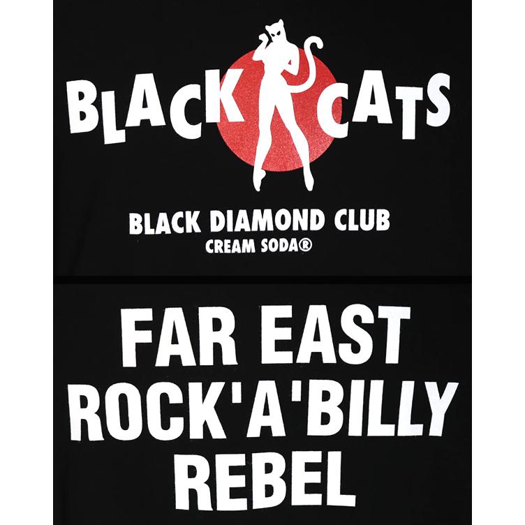 ♠teddy＆the tigers ブラックキャッツ クリームソーダ ♠ クリームソーダ（CREAM SODA） CREM SODA CS ドラムネコTシャツ PD26T