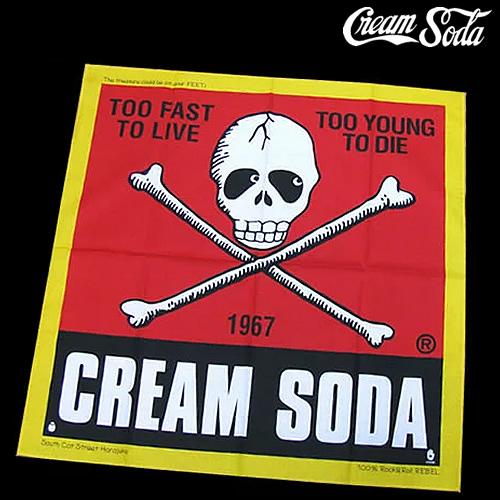 CREAM SODA/クリームソーダ　◆CS 角ドクロバンダナ◆  PD31GS-03CS｜rocknroll