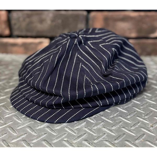 SUGAR CANE シュガーケーン 9oz. WABASH STRIPE APPLEJACK CAP