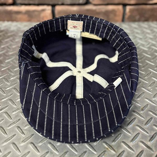 SUGAR CANE シュガーケーン 9oz. WABASH STRIPE APPLEJACK CAP