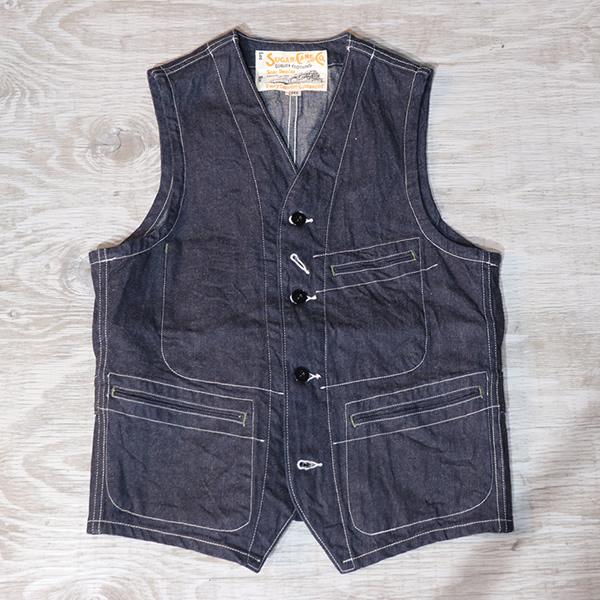 SUGAR CANE シュガーケーン 11oz. BLUE DENIM WORK VEST ブルー