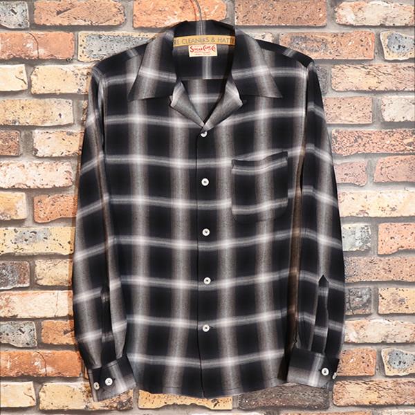 SUGAR CANE シュガーケーン RAYON OMBRE CHECK OPEN SHIRT レーヨン