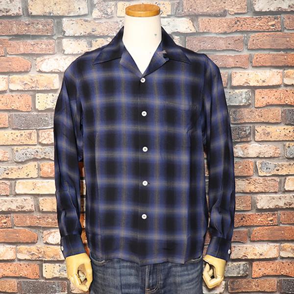 SUGAR CANE シュガーケーン RAYON OMBRE CHECK OPEN SHIRT レーヨン