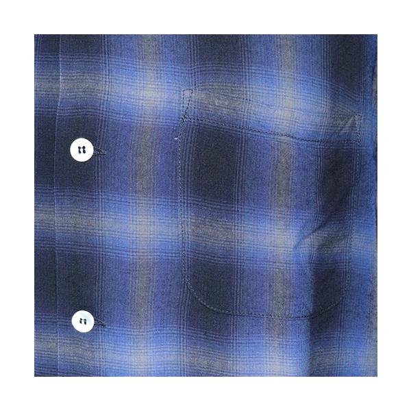 SUGAR CANE シュガーケーン RAYON OMBRE CHECK OPEN SHIRT  NAVY  SC29120  東洋エンタープライズ｜rocknroll｜04