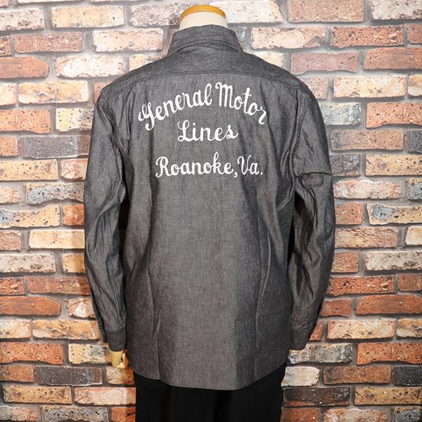 SUGAR CANE シュガーケーン BLACK CHAMBRAY WORK SHIRT ブラック