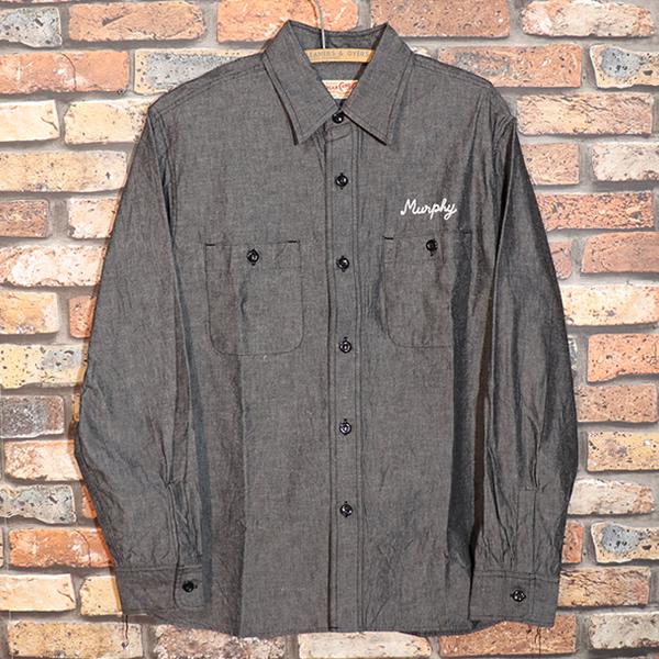 SUGAR CANE シュガーケーン BLACK CHAMBRAY WORK SHIRT ブラック