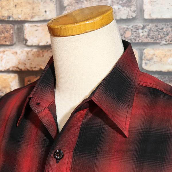 SUGAR CANE シュガーケーン COTTON OMBRE CHECK S/S WORK SHIRT