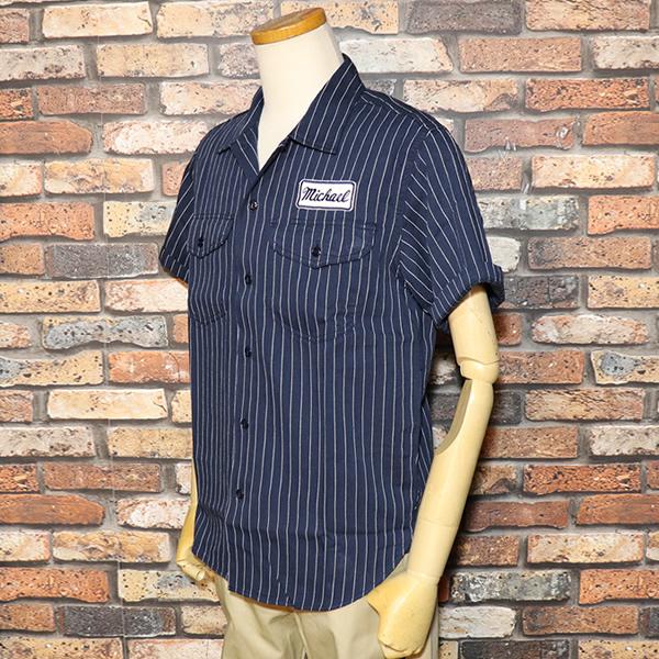 SUGAR CANE シュガーケーン COKE STRIPE WORK SHIRT with EMBROIDERED