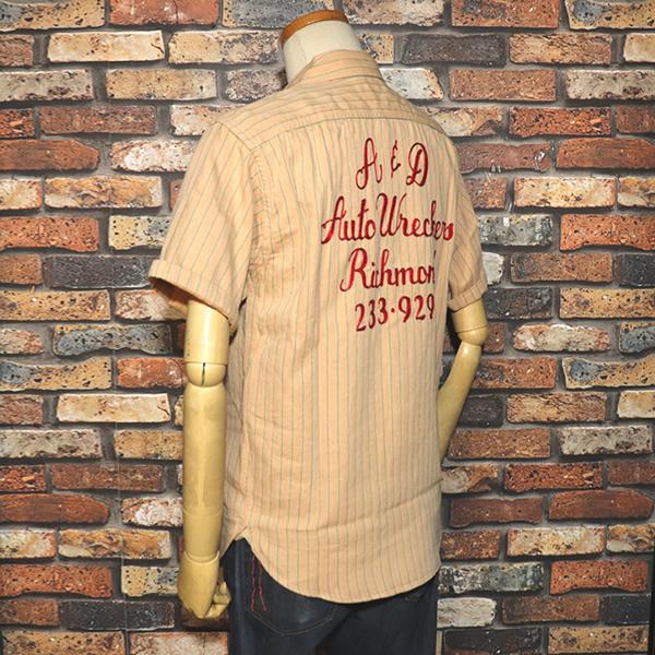 SUGAR CANE シュガーケーン COKE STRIPE WORK SHIRT with EMBROIDERED