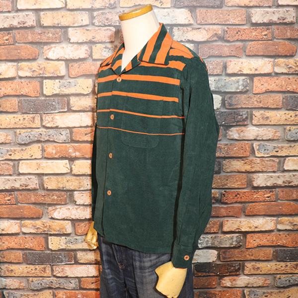 50s DONEGAL ベロアコーデュロイ 短丈 シャツ レーヨン 60s 50s DONEGAL ベロアコーデュロイ 短丈 シャツ レーヨン 60s