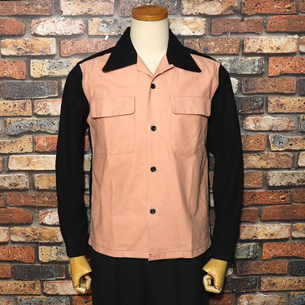 Style Eyes(スタイルアイズ) 50-60s 復刻 刺繍 オープンカラー長袖 シャツ メンズ JPN：L 【中古】【ブランド古着バズストア】 STYLE EYES（スタイルアイズ） SWITCHING FLANNEL SPORT SHIRT 2トーン